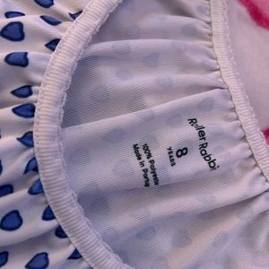 Girls Roller Rabbit Night Gown Blue Hearts